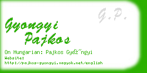 gyongyi pajkos business card